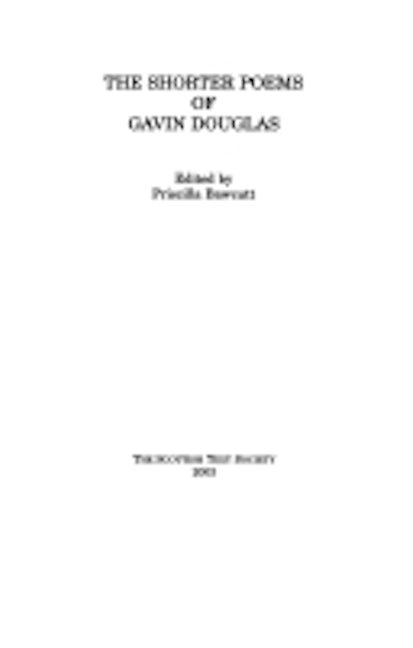 Book cover image for The Shorter Poems of Gavin Douglas ISBN: 9781897976197